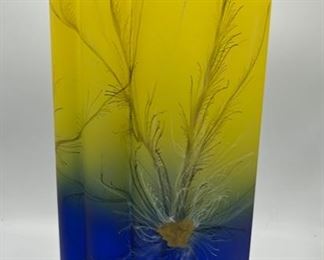 TALL ART GLASS VASE