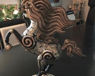 JIANG TIE-FENG "TANG DYNASTY HORSE" BRONZE. 21.5"H