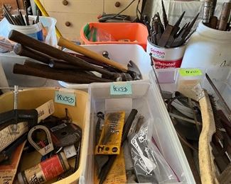 Files, hammers,  loads of misc