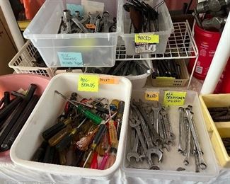 Wrenches, screwdrivers,  Allen wrench sets and more