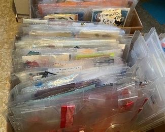 scrapRack pages filled with embellishments, stickers, supplies