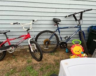 Mongoose bike and larger bike