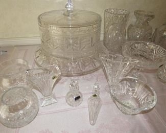 Large Waterford cake plate and others