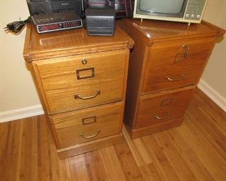 Oak file cabinets