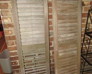 Antique cypress shutters