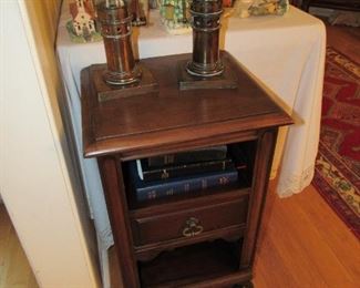 Vintage walnut end table