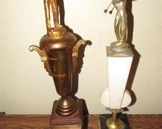 Vintage golf trophies
