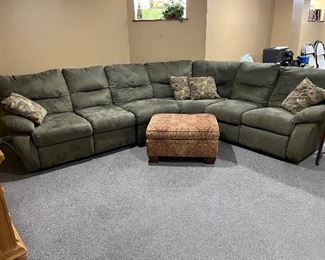 Sage green sectional sofa