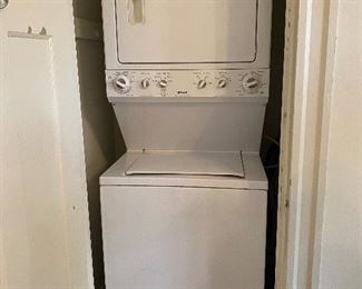 Stackable washer and dryer, also a freestanding washer and dryer, and a refrigerator 