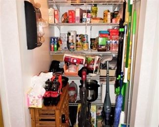 Pots, pans, vacuums, and indoor cleaning supplies.  Again, please pay attention to the pictures as all items are for sale