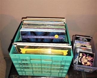 Lots and lots of vintage albums, and trunk