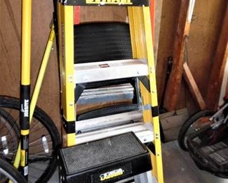 Various sizes of step ladders