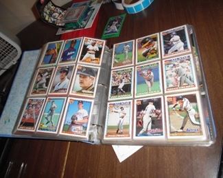 Albums full of baseball cards, sold as a lot
