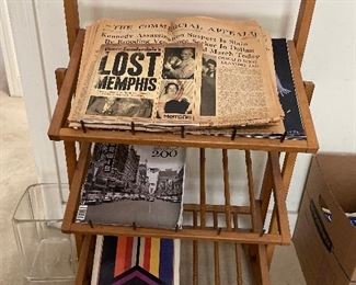 Vintage magazine and newspaper stand 