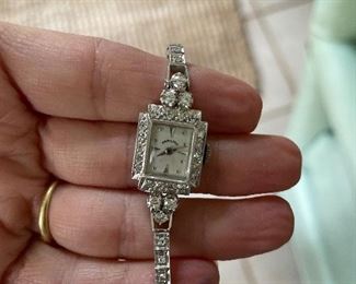 Gold and diamond watch 