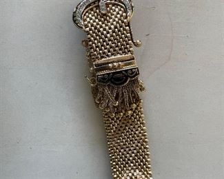 Gold and diamond watch/bracelet 