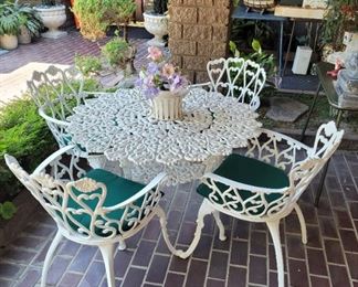 Wrought iron patio set