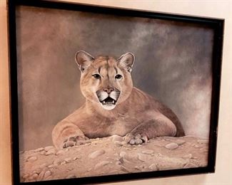 Original oil of a cougar