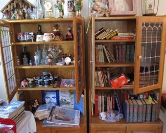 Bookcases with leaded glass doors! WOW!