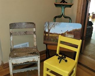 School chairs, vintage 