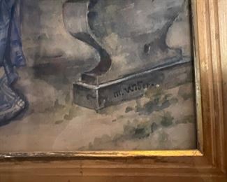 Artist: M. Weber 
Inscribed signature 
IS: 25.5 x 23/4
FS: 32 x 30.4  