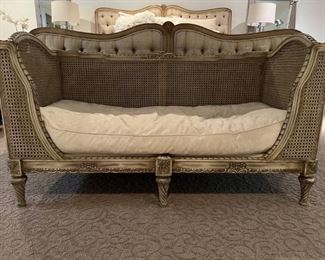 Antique Reproduction of Louis XVI Caned Couch