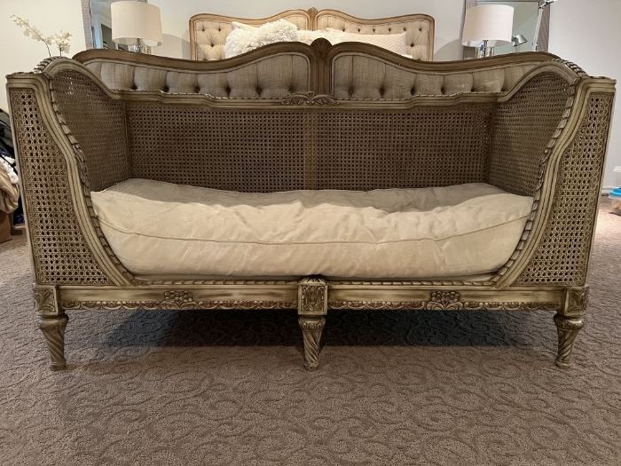 Antique Reproduction of Louis XVI Caned Couch