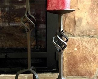 Wrought Iron Candlesticks