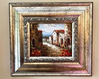 "Street Scene" Oil on Canvas