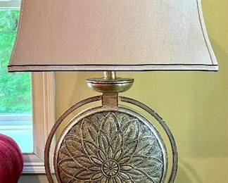 Quoizel Table Lamp with Flower Medallion