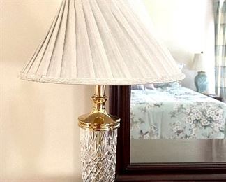 (2) Brass & Glass Table Lamps