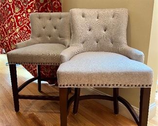 (2) Pier 1 Bar Stools with Nailhead Trim