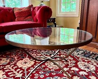 Glass & Iron Coffee Table