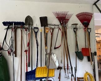 Assorted garden tools 