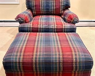 Brandywine Plaid Armchair & Ottoman