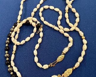 Pearl Necklaces with 14K Clasp