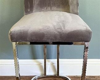 (6) Gray & Chrome Chairs - 16.5"l x 16"w x 37"h