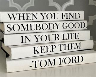 5 Piece "When You Find Somebody" Tom Ford Quote Decorative Book Set