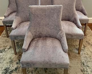 (6) Upholstered Chairs with Nailhead Trim