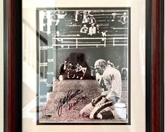 Autographed Y.A. Tittle Agony of Defeat Photo with COA