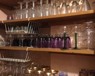 Butler's Pantry filled with glassware and dishes