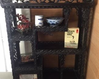 Antique Carved Asian Display Cabinet