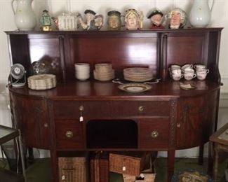 Fabulous Tiered Mahogany Buffet