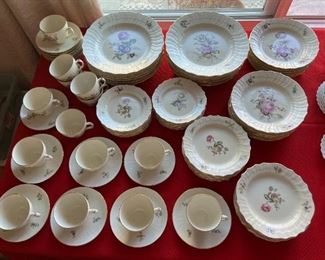 This is the Royal Copenhagen porcelain dishware set.