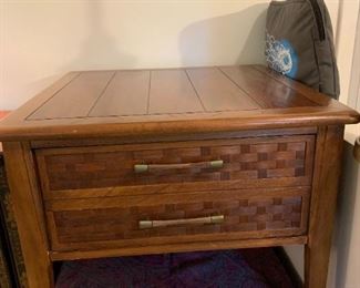 #10	Mid-Century Side Table w/1 drawer - 24x24x20 - sold as a pair	 $150.00 
