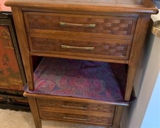 #10	Mid-Century Side Table w/1 drawer - 24x24x20 - sold as a pair	 $150.00 
