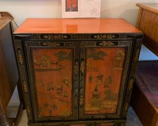 #11	Antique Side Cabinet w/2 Doors, Shanxi Origin, of Elm, Chinese Oak - 30x16x35   Circa 1850-1880	 $800.00 
