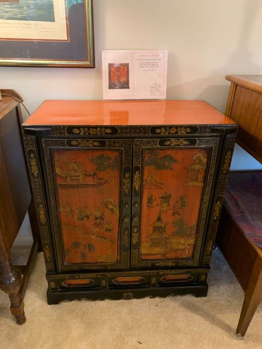 #11 Antique Side Cabinet w/2 Doors, Shanxi Origin, of Elm, Chinese Oak - 30x16x35 Circa 1850-1880 $800.00