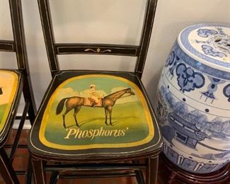 #18	Black Hand-painted Lacquered Chair - Winner Derby 1837	 $120.00 
