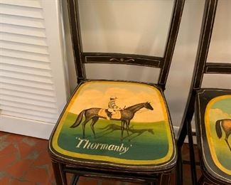 #19	Black Hand-painted Lacquered Chair - Winner Ascot - 1861	 $120.00 
